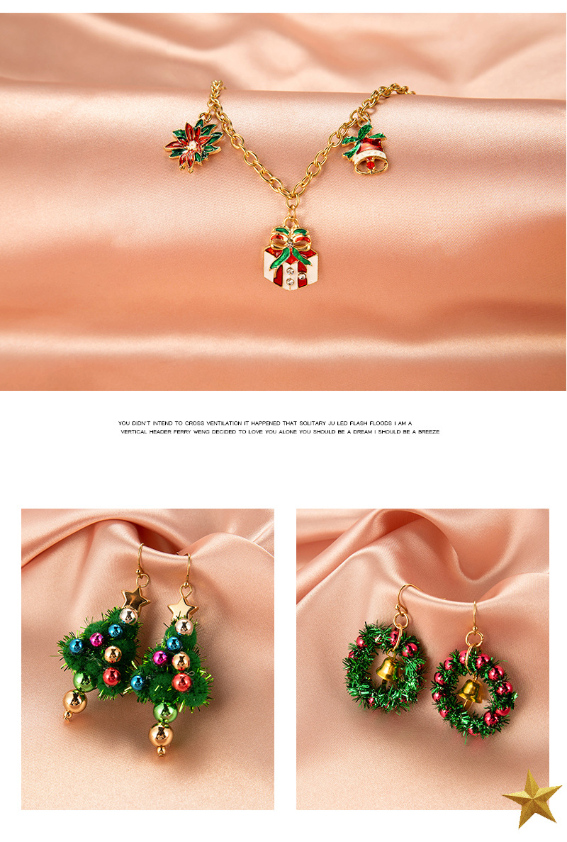 9g Weight Christmas Festival Women's Gender Cute Style Cute Earring Sets 9