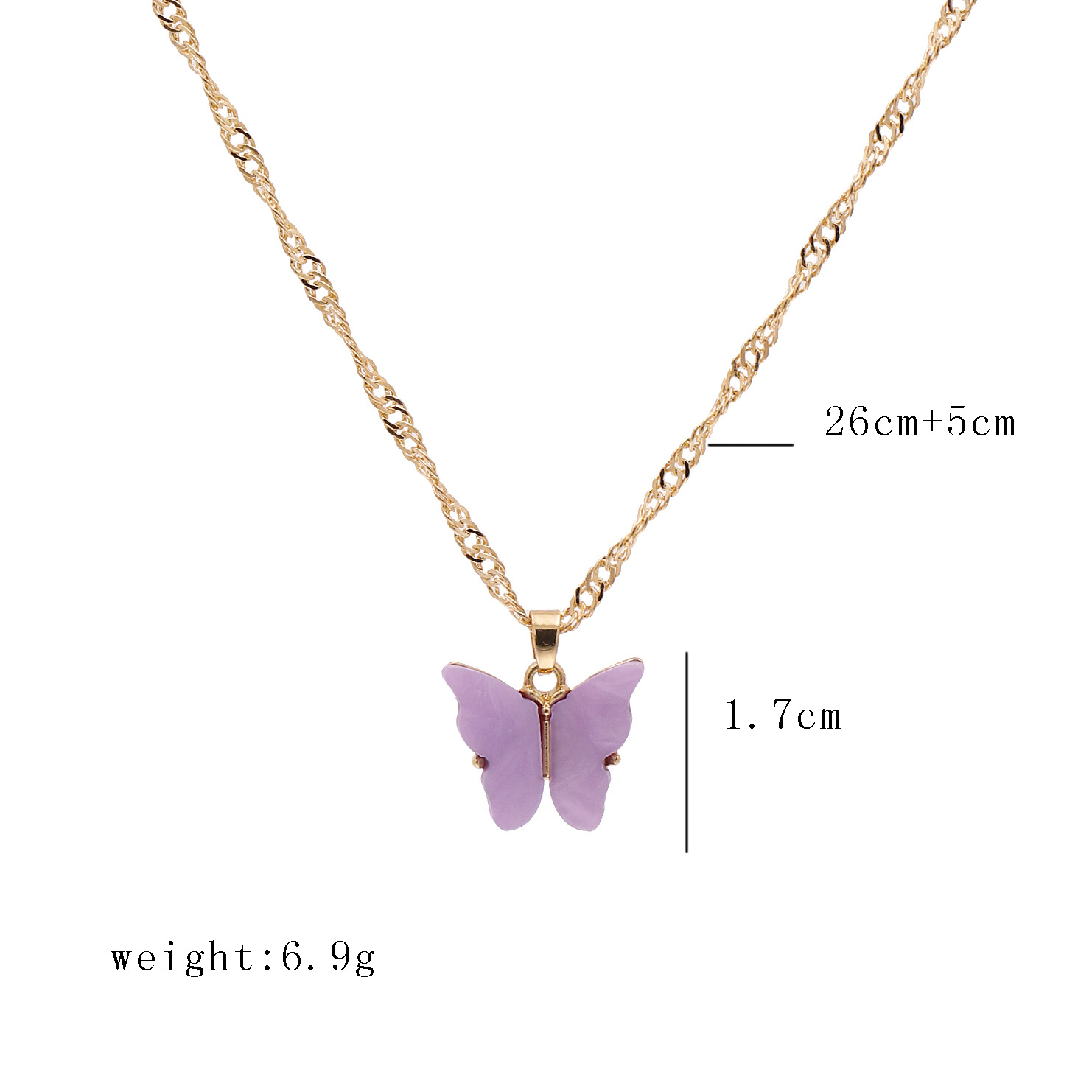 Fashion Wild Accessories Popular Color Butterfly Necklace Clavicle Chain Wholesale Nihaojewelry display picture 53