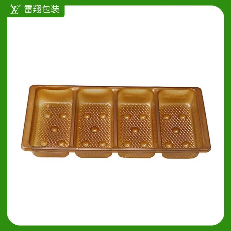 东莞食品吸塑包装厂家直供 PET咖啡吸塑金托盘饼干蛋卷塑料包装盒