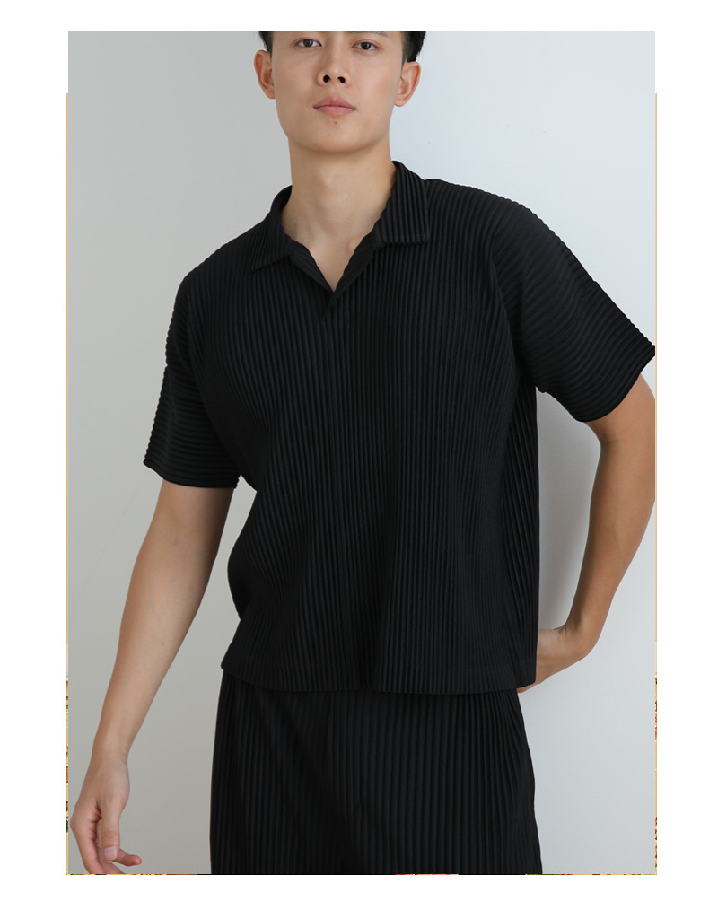 Title 8, Life Erkek Miyake Katlanmış Üstler Polo Tişört ...