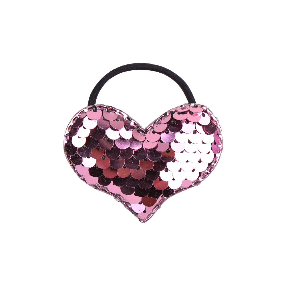 Fashion Star Heart Shape Crown Elastic Band Sequins Hair Tie 1 Piece display picture 3