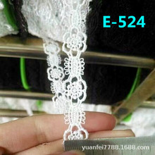 E-524精细精细涤纶细线镂空花朵可穿丝带刺绣洋装洛丽塔蕾丝花边
