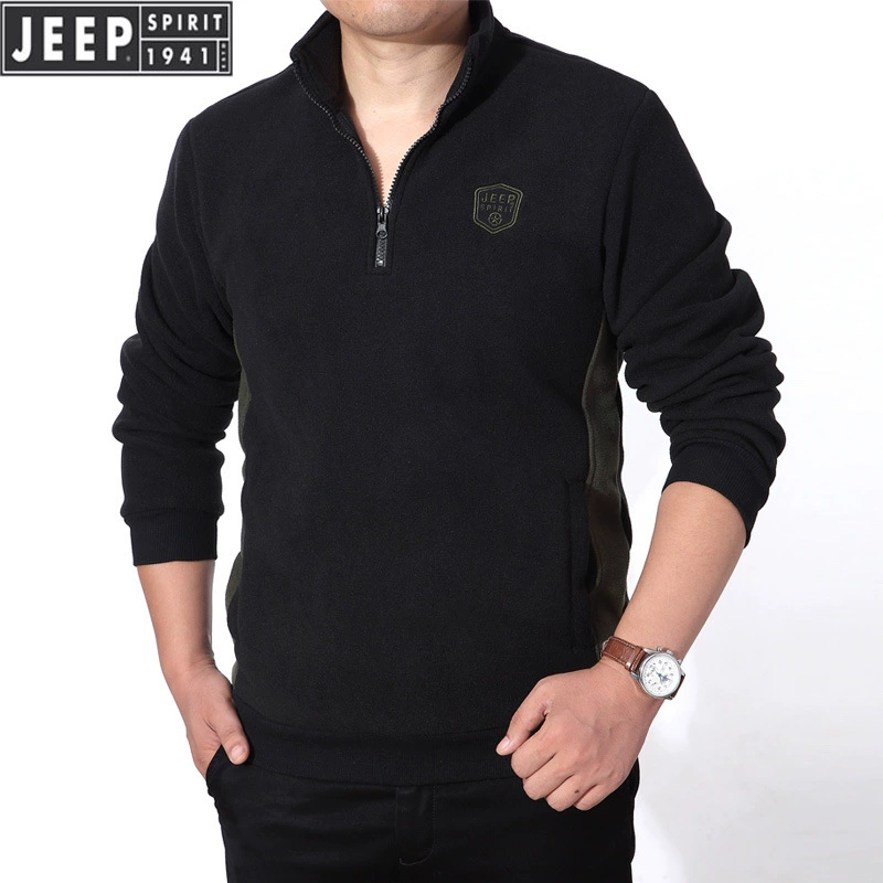 JEEP SPIRIT мужской свитер на флисовой подкладке толстое теплое пальто мужской пуловер больших размеров Топ 0010