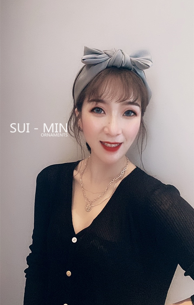 Korean Fashion Bow Satin Headband Simple Solid Color Wide Edge Headband Fashion Wild Hair Hole Hair Accessories display picture 24