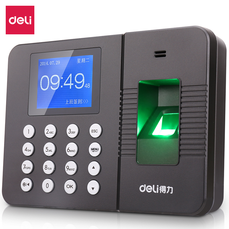 得力3960指纹识别考勤机签到机打卡机