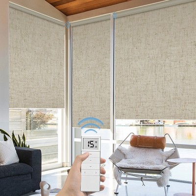 Electric Rolling curtain curtain automatic intelligence Blinds waterproof Antifungal heat insulation Flame retardant Soft gauze sunshade shading Rolling curtain