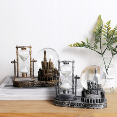 創意閃光水晶球沙漏客廳臥室兒童桌面擺件生日禮物送情侶畢業禮物