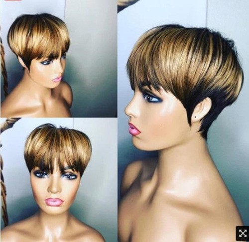 female short straight hair Wig women display picture 2