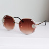 Sunglasses, popular sun protection cream to create small face, internet celebrity, gradient, Korean style, UF-protection