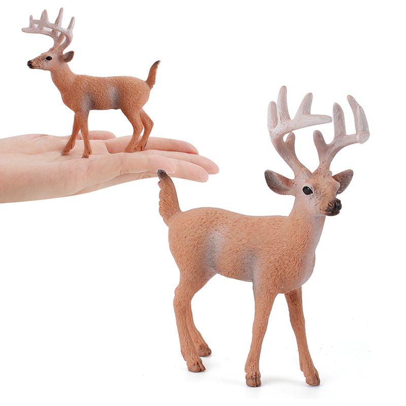Creativo sólido animal salvaje escritorio bandeja de arena decoración cola blanca ciervo Reno Castor oso negro rugiente Lobo animal mano Oficina