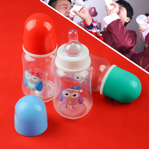 Wholesale wedding supplies, wedding reception, game props, wedding reception, door blocking, trick milk bottles, sweet and sour buns