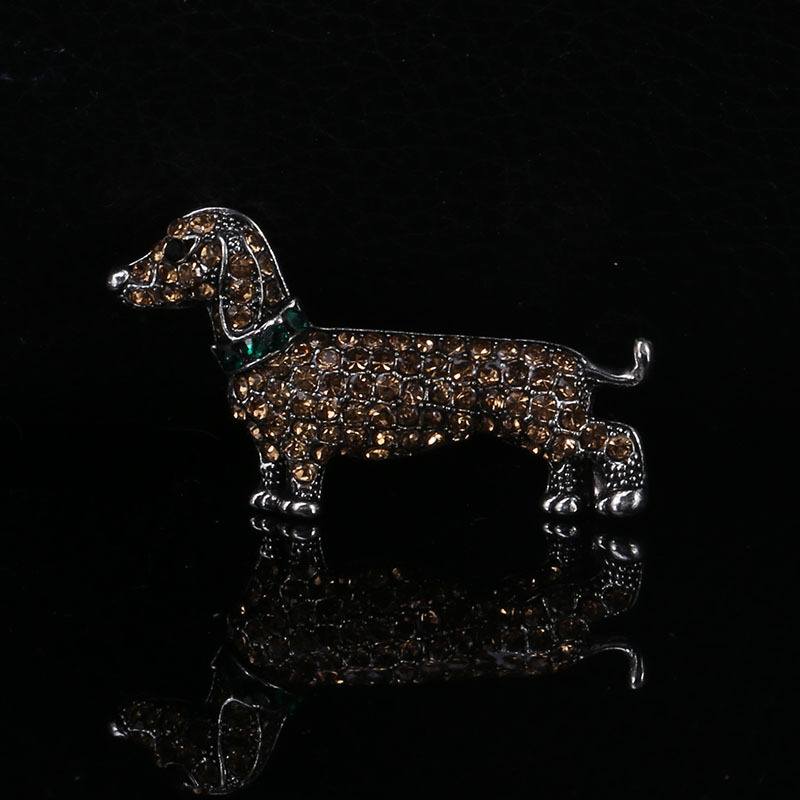 All Seasons Season Cute Pin Dog Alloy Inlay Rhinestones Women's Brooches