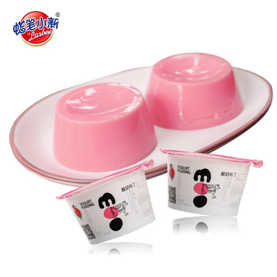 蜡笔小新酸奶布丁255g礼盒装办公室休闲草莓味布丁零食批发