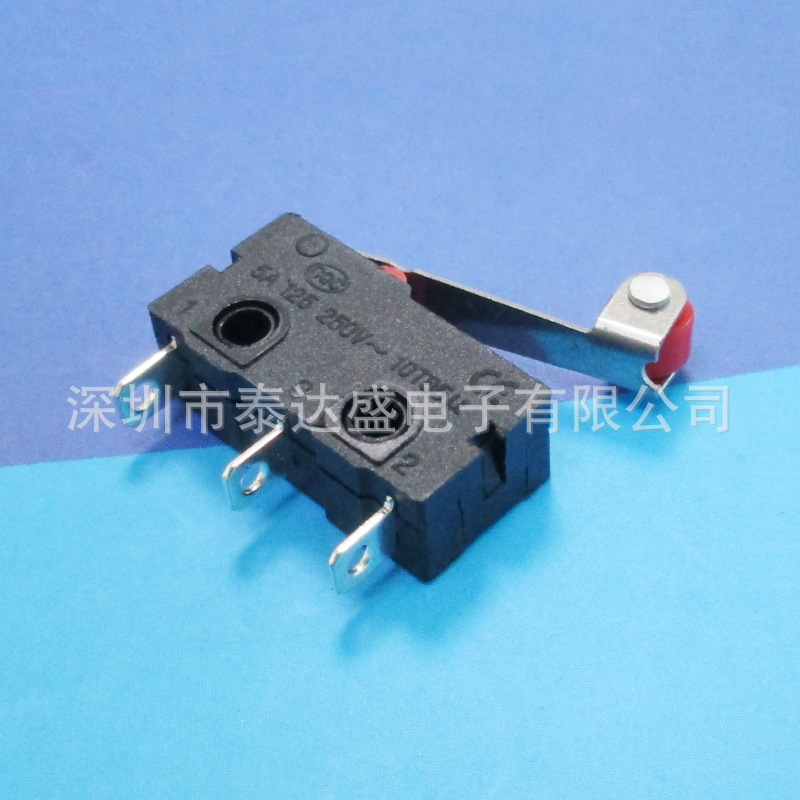 快递门柜小型滚轮行程开关 20*10小型常开常闭滚轮微动开关KW12-N