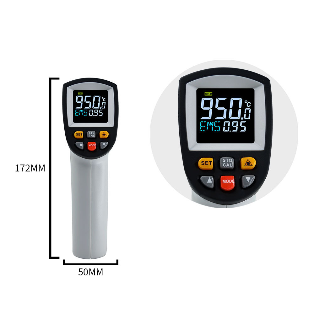 标智GT950彩屏九点激光工业物体红外测温仪Infrared temperature