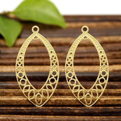 DIY手工飾品35*24MM純銅花片 髮飾材料diy拱形花片