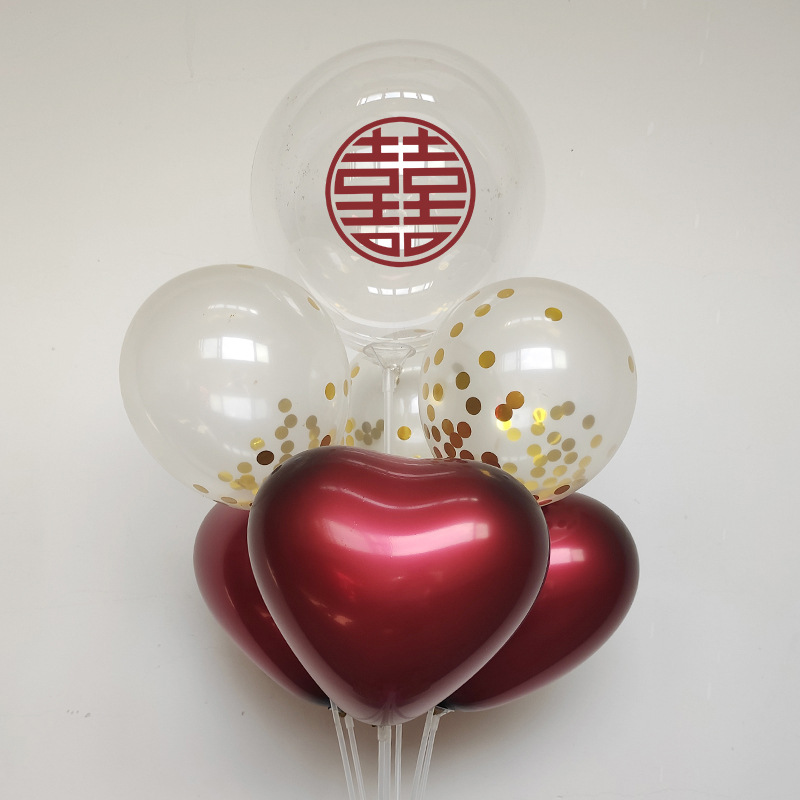 酒红喜金片心形香奈儿