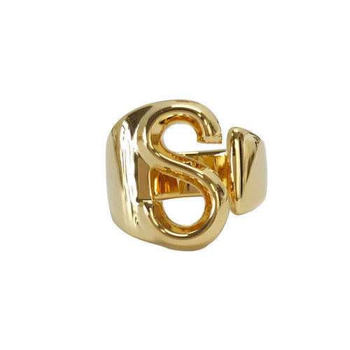 Korean Dongdaemun English letter ring women's open index finger ring fashion light luxury personality European and American exaggerated trend