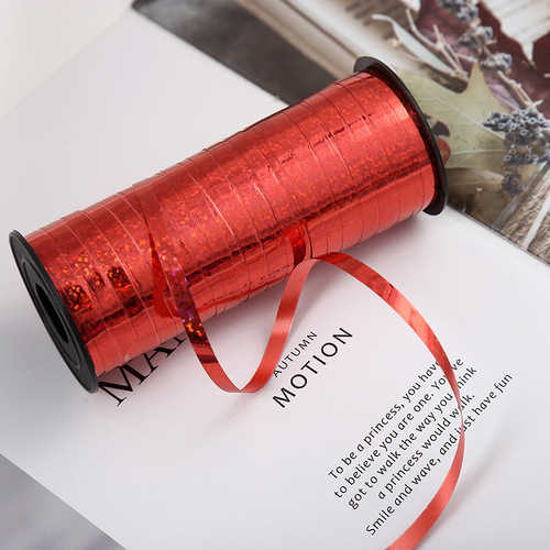 Wholesale long cylindrical colored ribbons 100 yards laser ribbons wedding celebration wedding decoration supplies balloon tying ribbons balloon ribbons