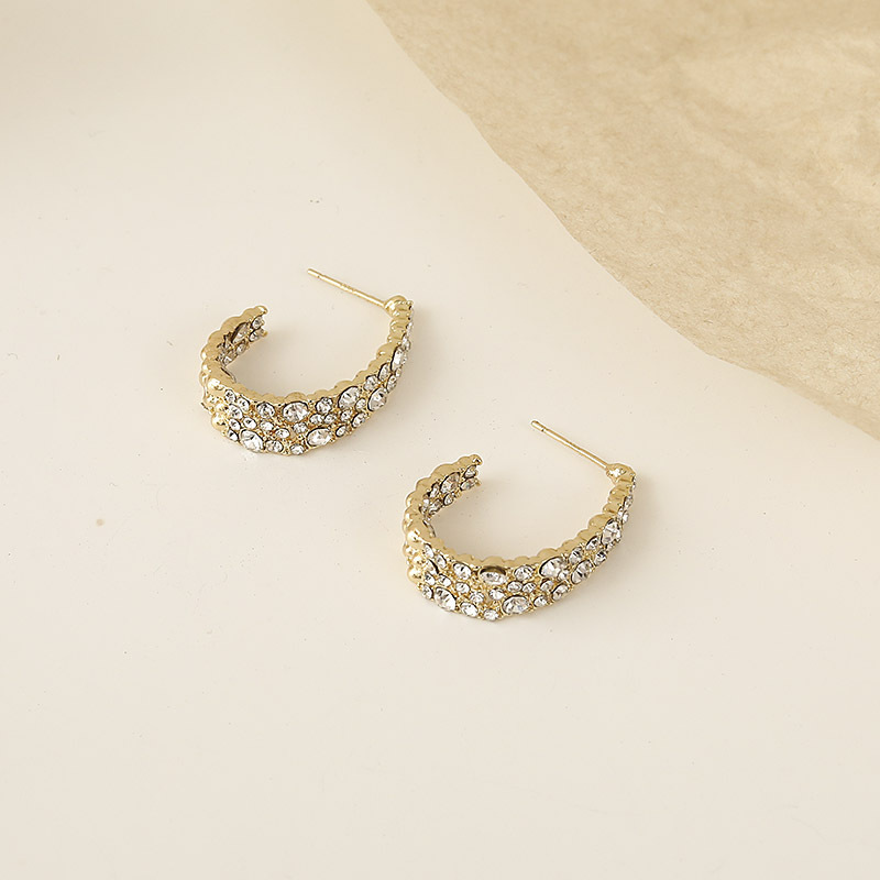 New Korean Retro Baroque Rhinestone Earrings display picture 8