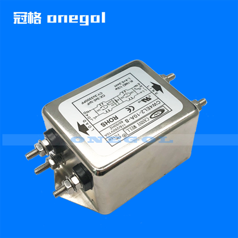 CW4EL2电源滤波器 单相EMI滤波器 直流抗干扰220双极净化滤波器