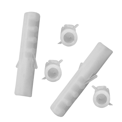 Fish-shaped plastic expandable tube nylon plastic plug particles 6mm expandable gecko plug white M6/M8 plug