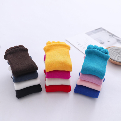 Zhuji Socks Yoga Socks Non-slip Toe Socks Health Massage Thickened Men's and Women's Toe Socks Floor Socks Cross-Border