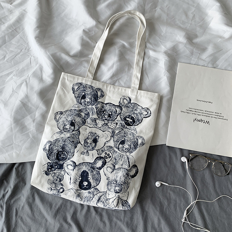 Nueva bolsa de lona de las mujeres de hombro coreano harajuku ulzzang japonés estudiante de viaje bolsa de lona de una sola pieza de entrega