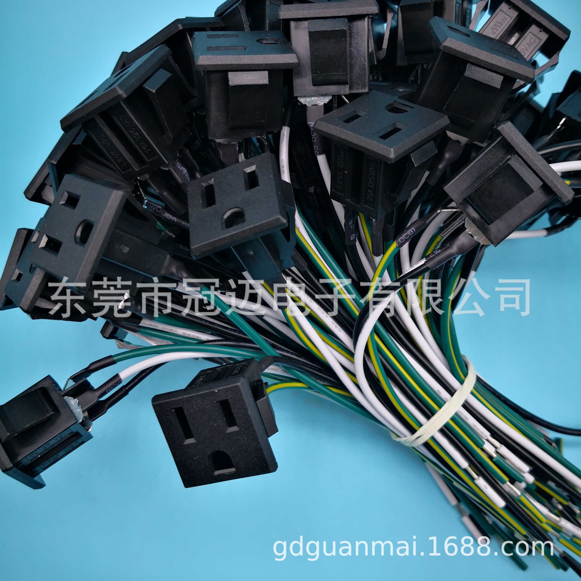 DB-F-M 美规三孔 三插 美标美式 储能电源 加工焊线 1015/18WAG