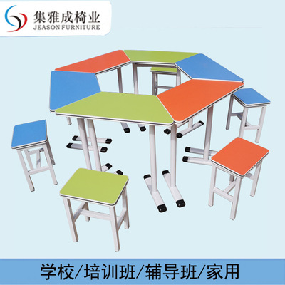 智慧教室多功能可調節培訓學生課桌椅組合拼桌學生課桌椅