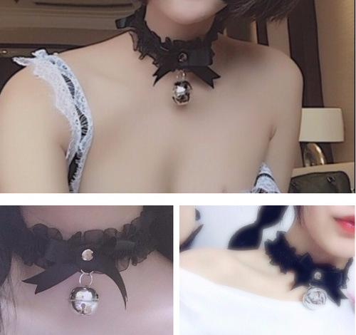 Lingerie Accessories Japanese Cosplay Lolita Fringe Bell Necklace Cat Lady Maid Supplies Alluring Necklace
