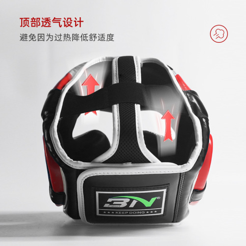 BN boxing helmet face protection and head protection fighting monkey face Sanda helmet thickened Muay Thai adult training headgear wholesale