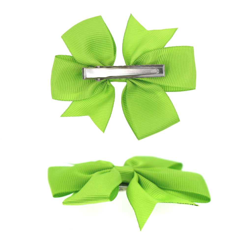 Cute Style Cute Solid Color Bow Knot Cloth Hair Clip