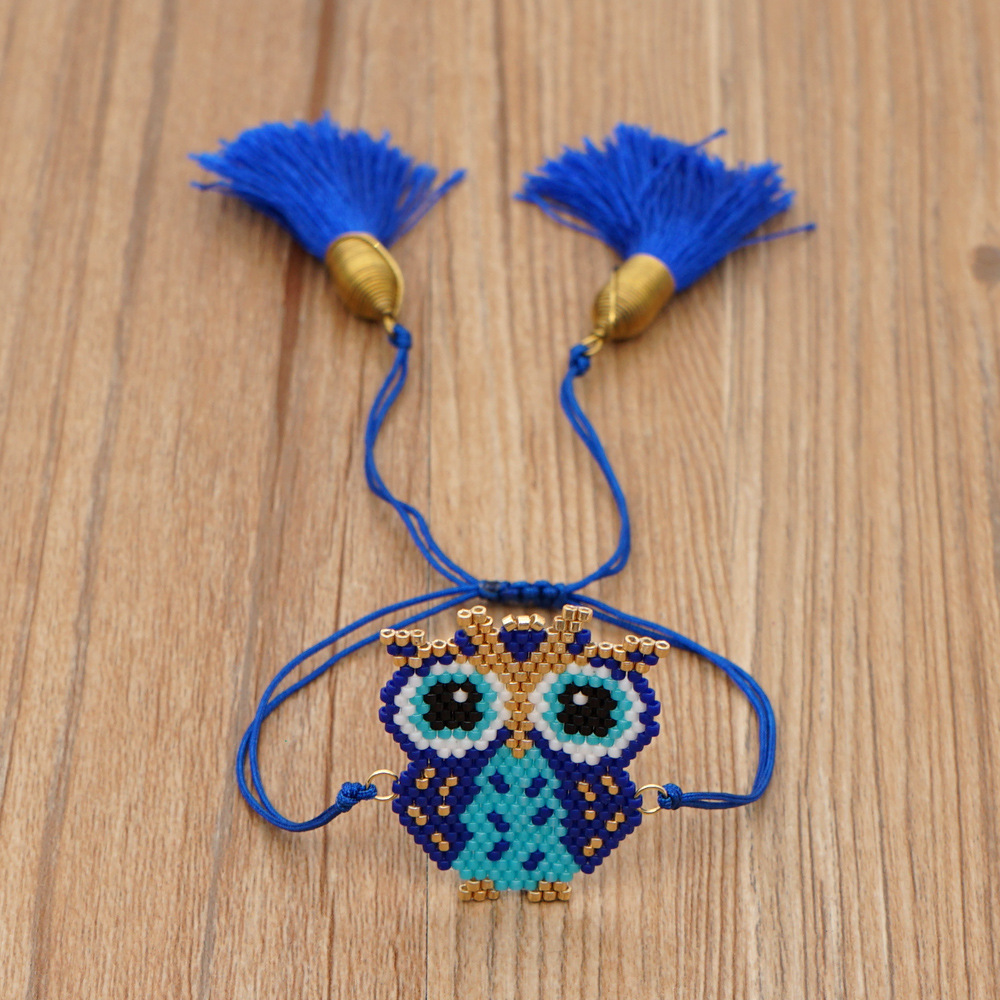 Fashion Rice Beads Woven Owl Animal Series Bohemian Style Bracelet display picture 5