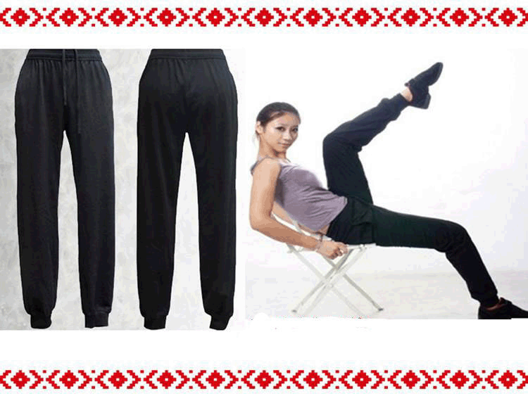 男女加绒萝卜裤高腰莱卡棉舞蹈紧口裤练功裤健美操形体服瑜伽服|ms