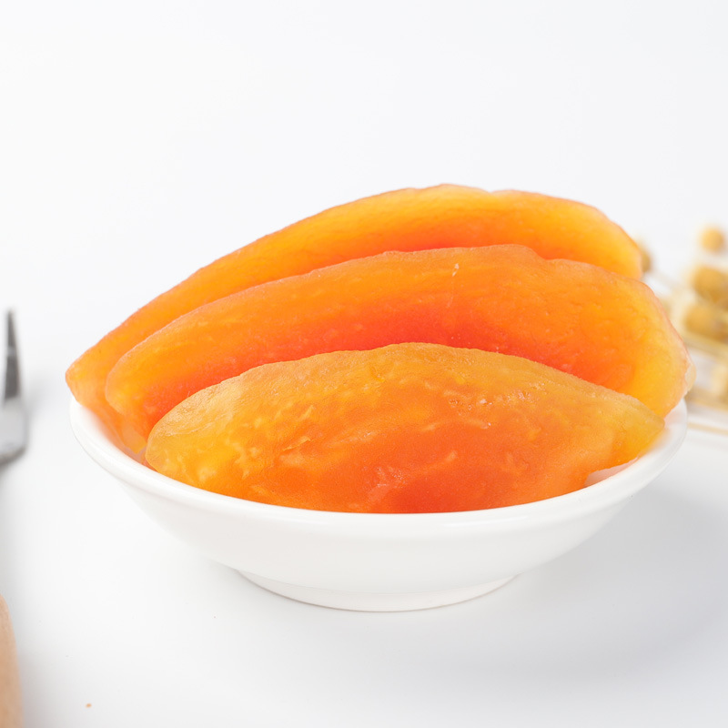 Runhe dried papaya 1 jin pack papaya slices fruit jerky preserved sweet and sour fruit snack one piece dropshipping