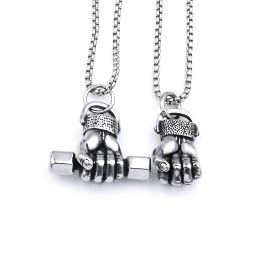 Fist Pendant Necklace For Men In Titanium Steel Trendy Accessory_voghion.com