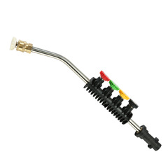 廠家批發  高壓洗車水槍延遲杆加長彎杆1/4快插扇形噴嘴五色噴杆