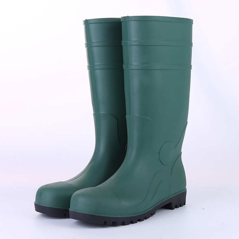 Steel head yellow Bright surface Scrub puncture Boots non-slip Acid-proof Boots Manufactor Direct selling wholesale