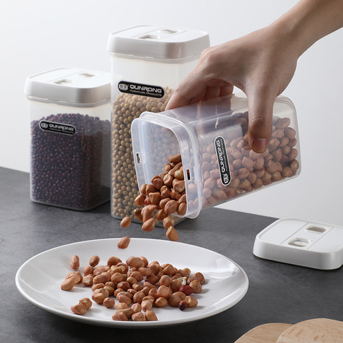 Household food storage jar plastic transparent snack jar kitchen refrigerator storage box with lid food storage jar wholesale