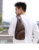 Chest bag, shoulder bag for leisure, polyurethane capacious small bag, Korean style