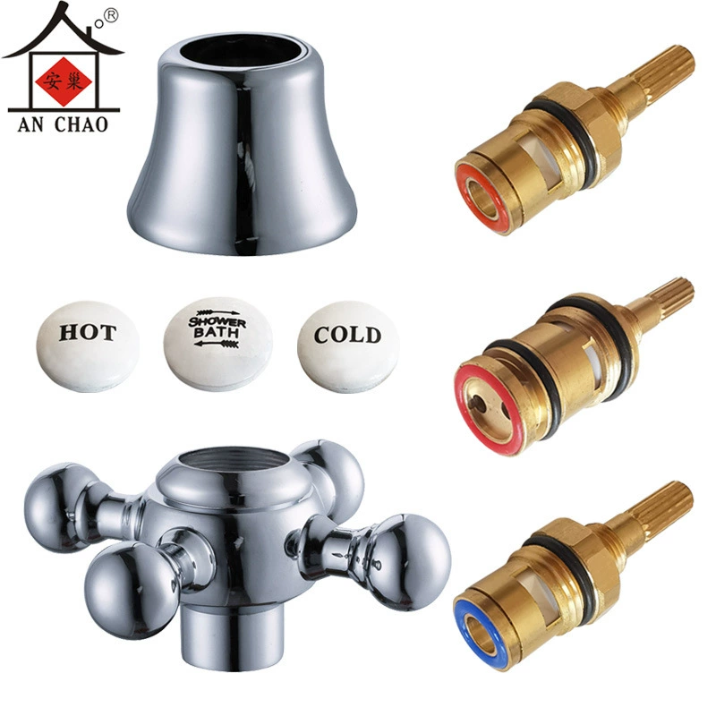 Смеситель сердечник клапана горячей и холодной воды полностью медный в европейском стиле имперский смеситель для ванны наложницы ручка маховика аксессуары для ремонта