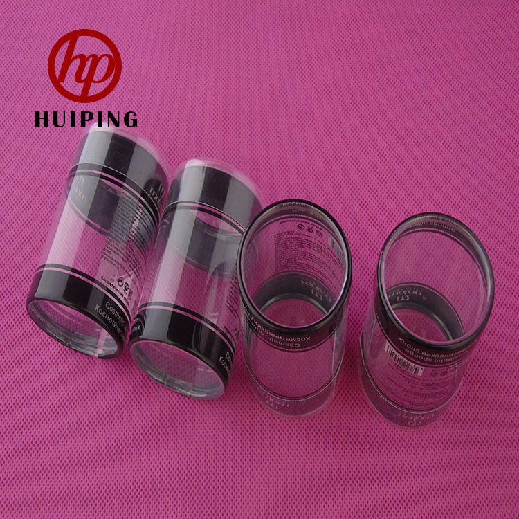 PVC美妆蛋包装筒 卷边粉扑包装筒 可定制logo 可定制尺寸