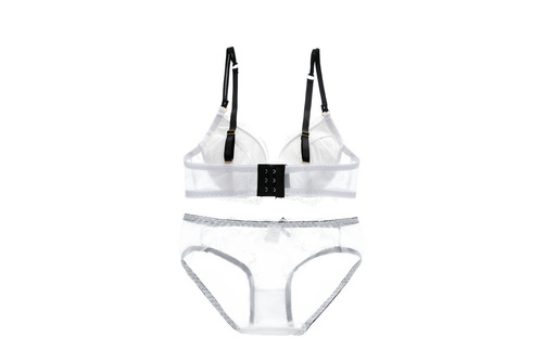 Cross-border foreign trade dropshipping European and American sexy lace with inserts and underwire push-up underwear women's bra set