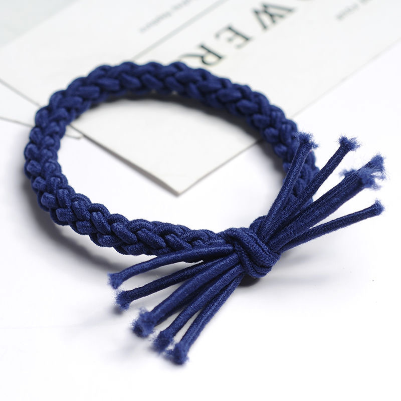 韩版简约清新发饰发绳基础款单色6股辫皮筋头绳两元店厂家直销