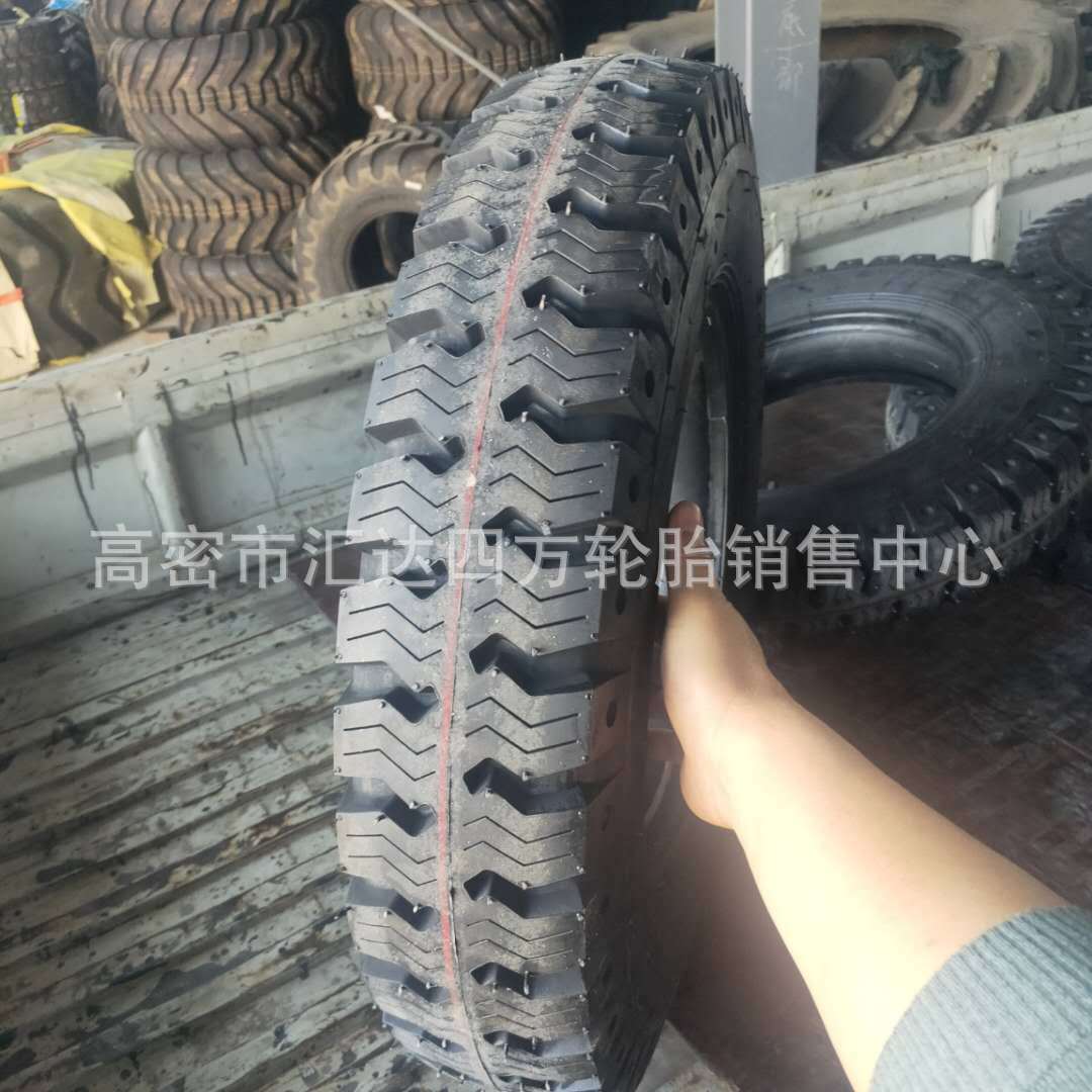 工程铲车轮胎6.00-15工程小货车轮胎7.00-12羊角花纹矿用