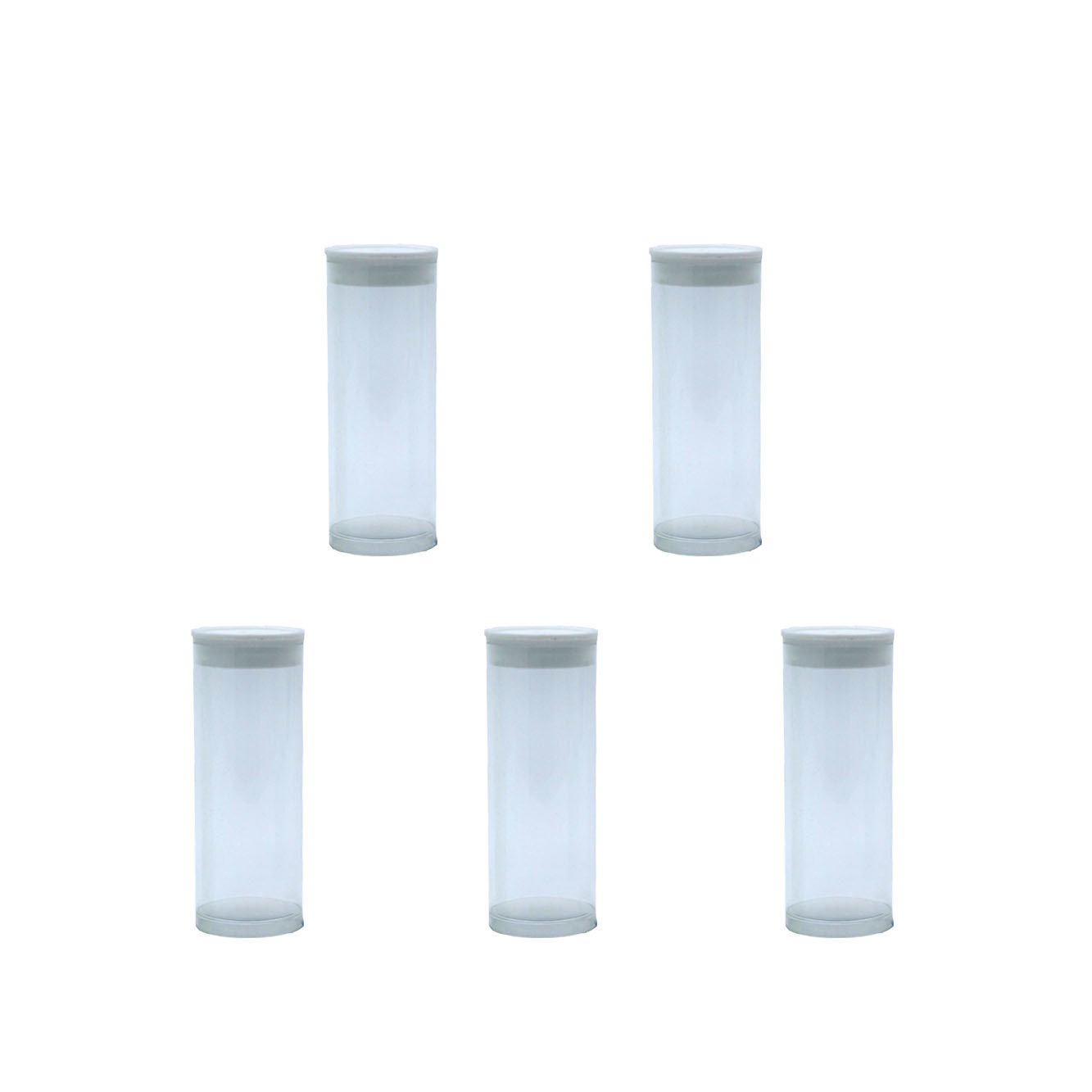 厂家直供PVC透明塑料包装管两头配PP盖 颜色尺寸均可定制