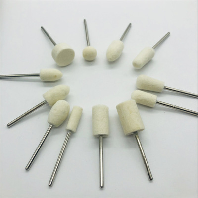 美甲特硬梯形3.0mm/2.35mm/6mm柄加长活柄圆柱子弹袋装羊毛打磨头|ms