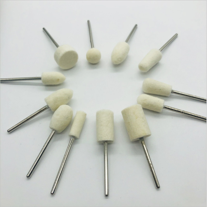 美甲特硬梯形3.0mm/2.35mm/6mm柄加长活柄圆柱子弹袋装羊毛打磨头|ms