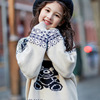 Cartoon sweater, woolen demi-season top, loose fit, for 3-8 years old